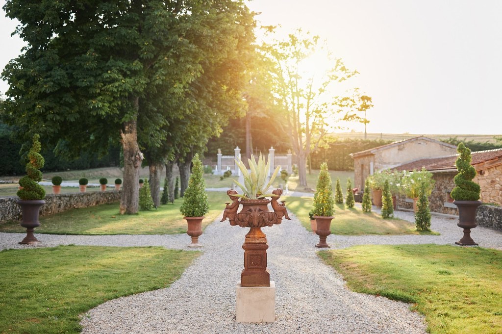 jardin à la française chateau Chavagnac