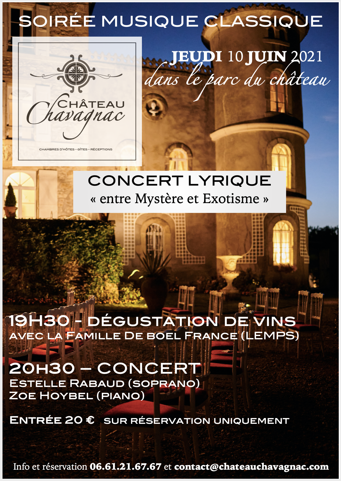 concert au chateau Chavagnac